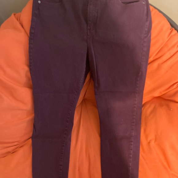 Maroon color Lane Bryant jeans - Picture 2 of 3